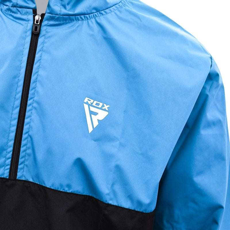 RDX X6 Hooded Sauna Sweat Suit#color_blue